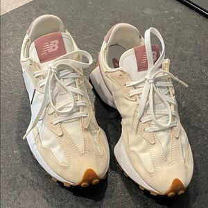 New Balance 327 Women's Cream and Pink Sneakers - very clean, worn 3 times